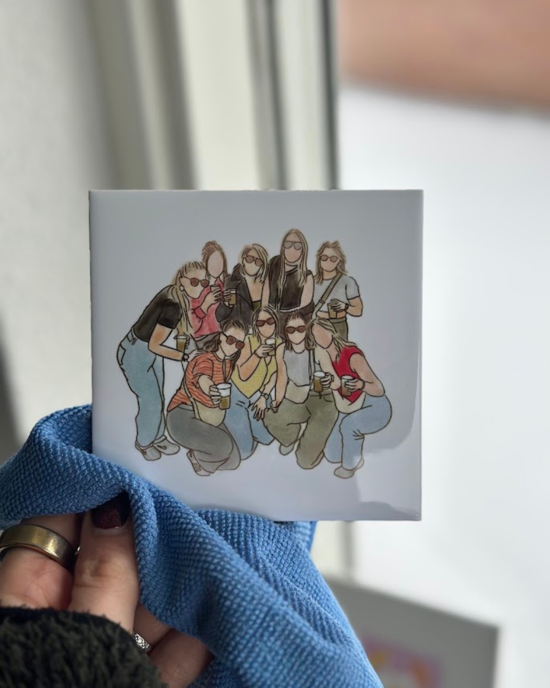 Lijntekening-Tegeltje op maat