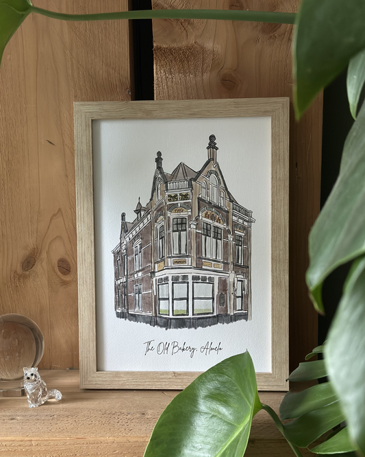 Handgetekend huisportret